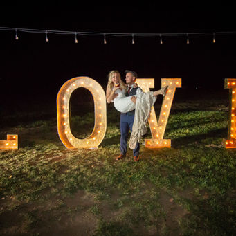Wedding with Love Marquee Letters