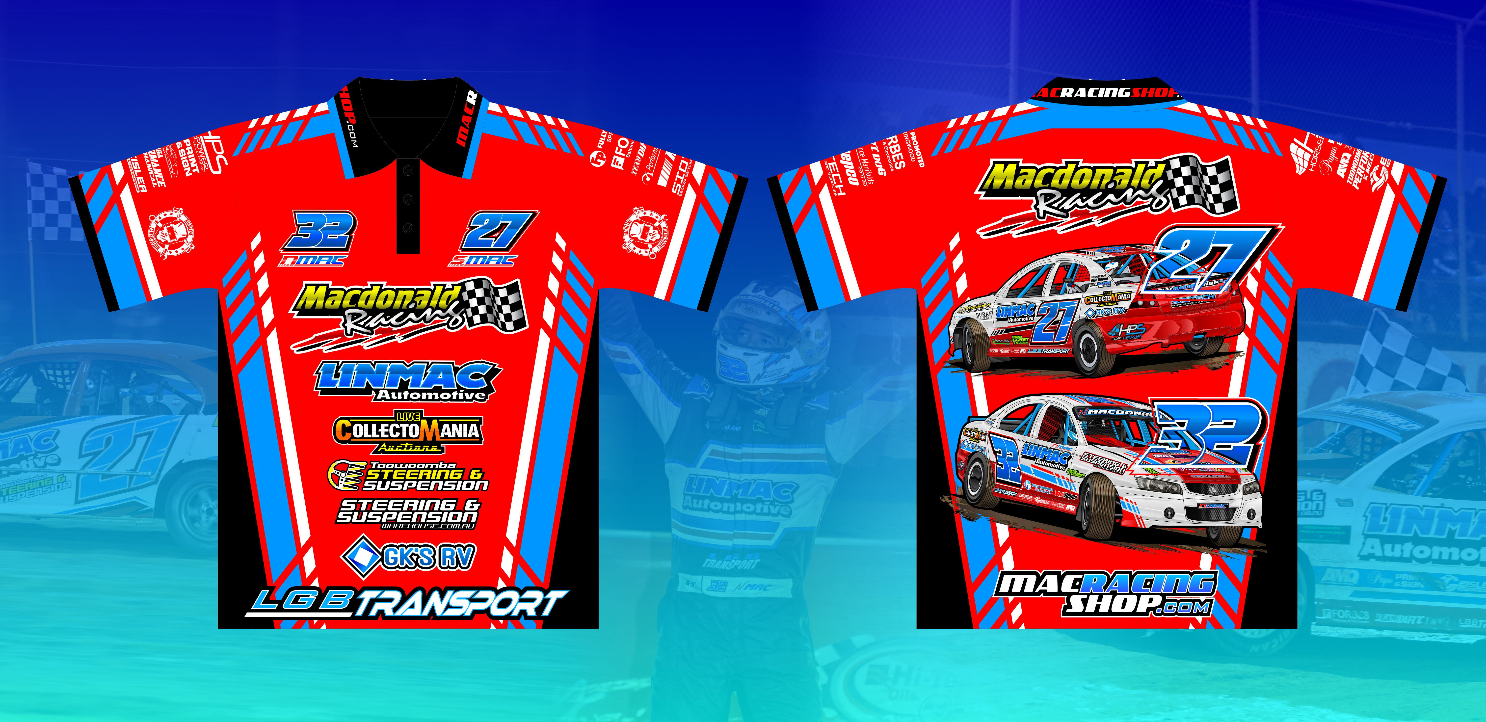 Mens Polo - Macdonald Racing Supporter Polo Shirt (Sublimated)