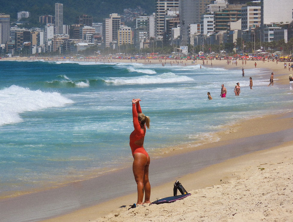 Thumbnail: Body Decote Laranja Retro BemSurfe - Colab Ivaná Brandão