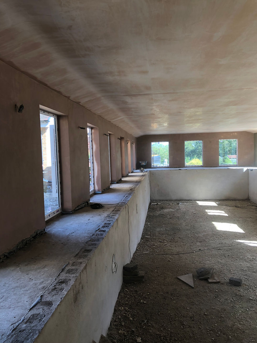 "Professional traditional float and skim plastering in a swimming pool area located in Chapeltown, Sheffield.