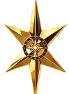 Ornate golden star with runic medallion_