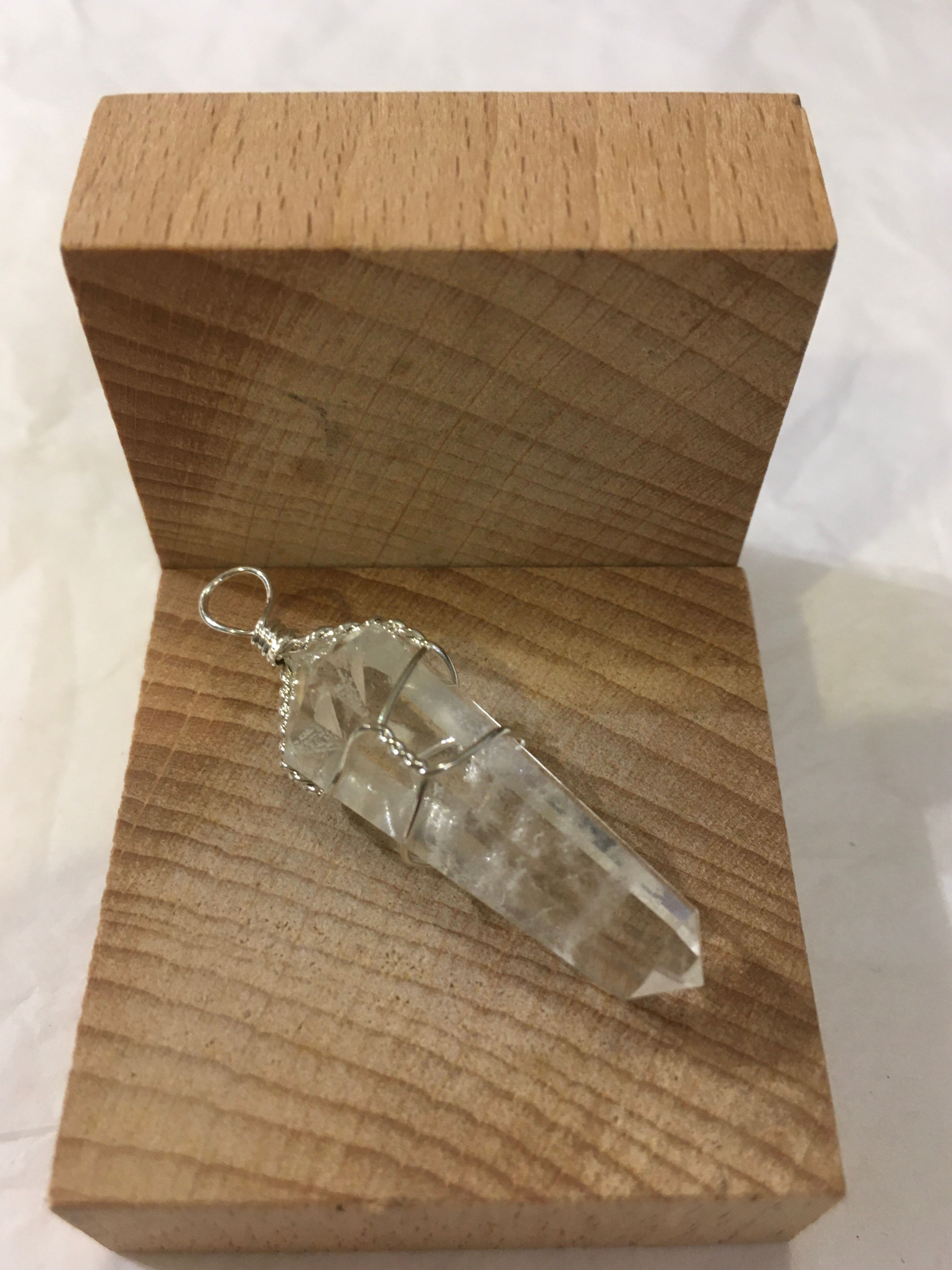 Clear Quartz Wire Wrapped Pendant