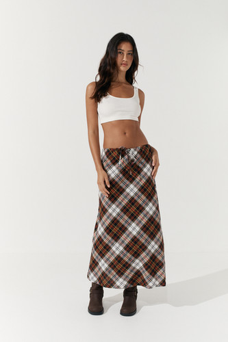 Riley Aysmmetrical Skirt - Tartan | opia