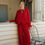 Thumbnail: Robin Pants - Scarlet Crinkle Linen