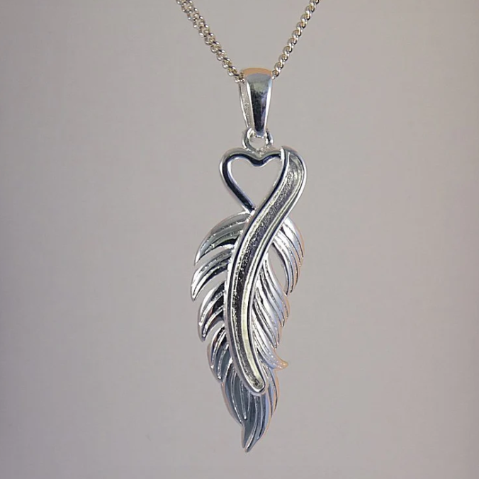 Thumbnail: Feather Heart Necklace