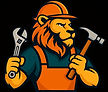 Holly Springs Handyman logo featuring a lion holding tools, symbolizing strength, craftsmanship, and reliable home repair services in Holly Springs, NC