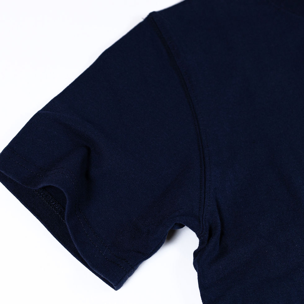 縮圖：Essence 純棉重磅圓領短袖胸袋 Tee 藏青色┃TPX-026-CPTQ-BL7