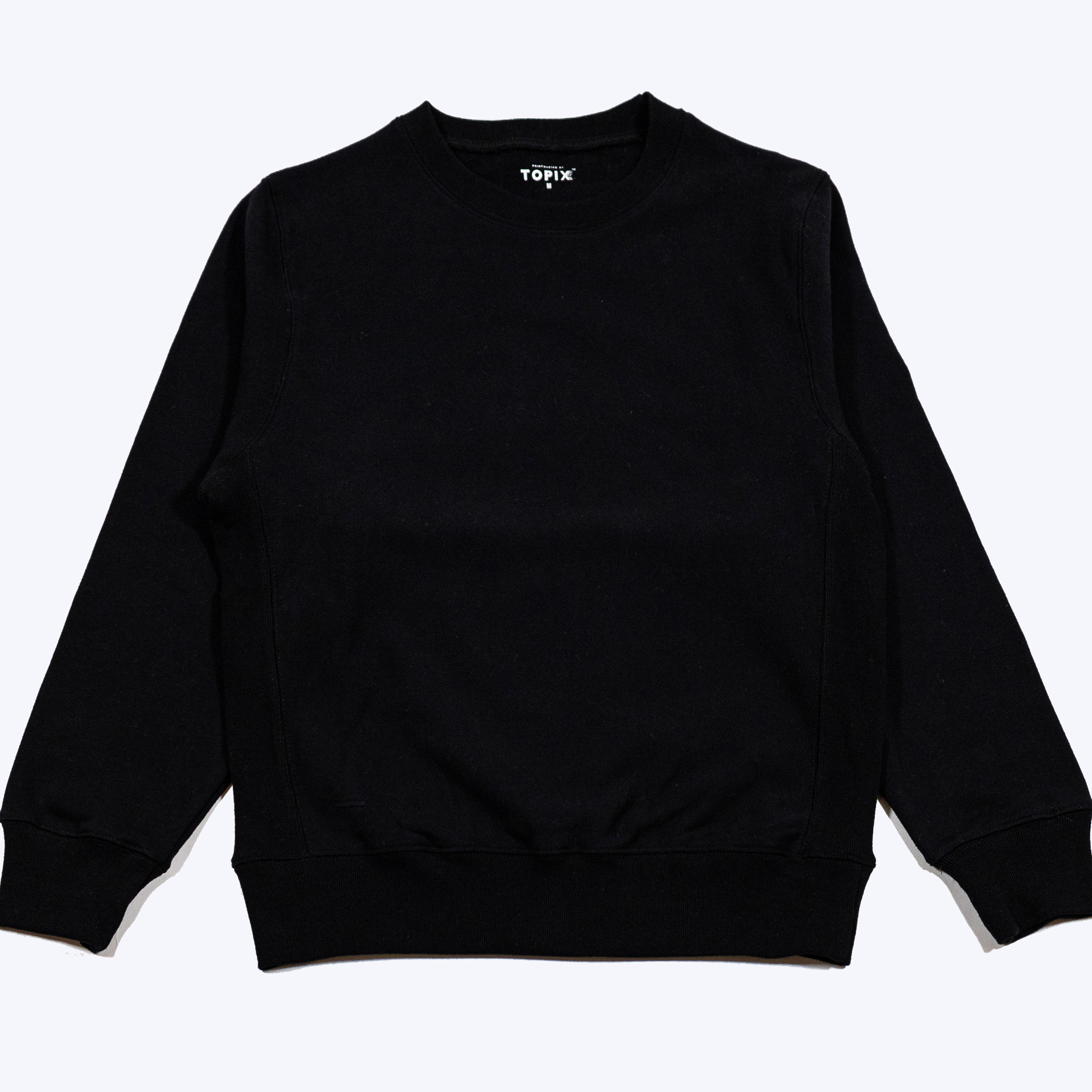 Essecne  重磅純棉圓領衛衣 黑色 ┃TPX-0039-CSWQ-BK1