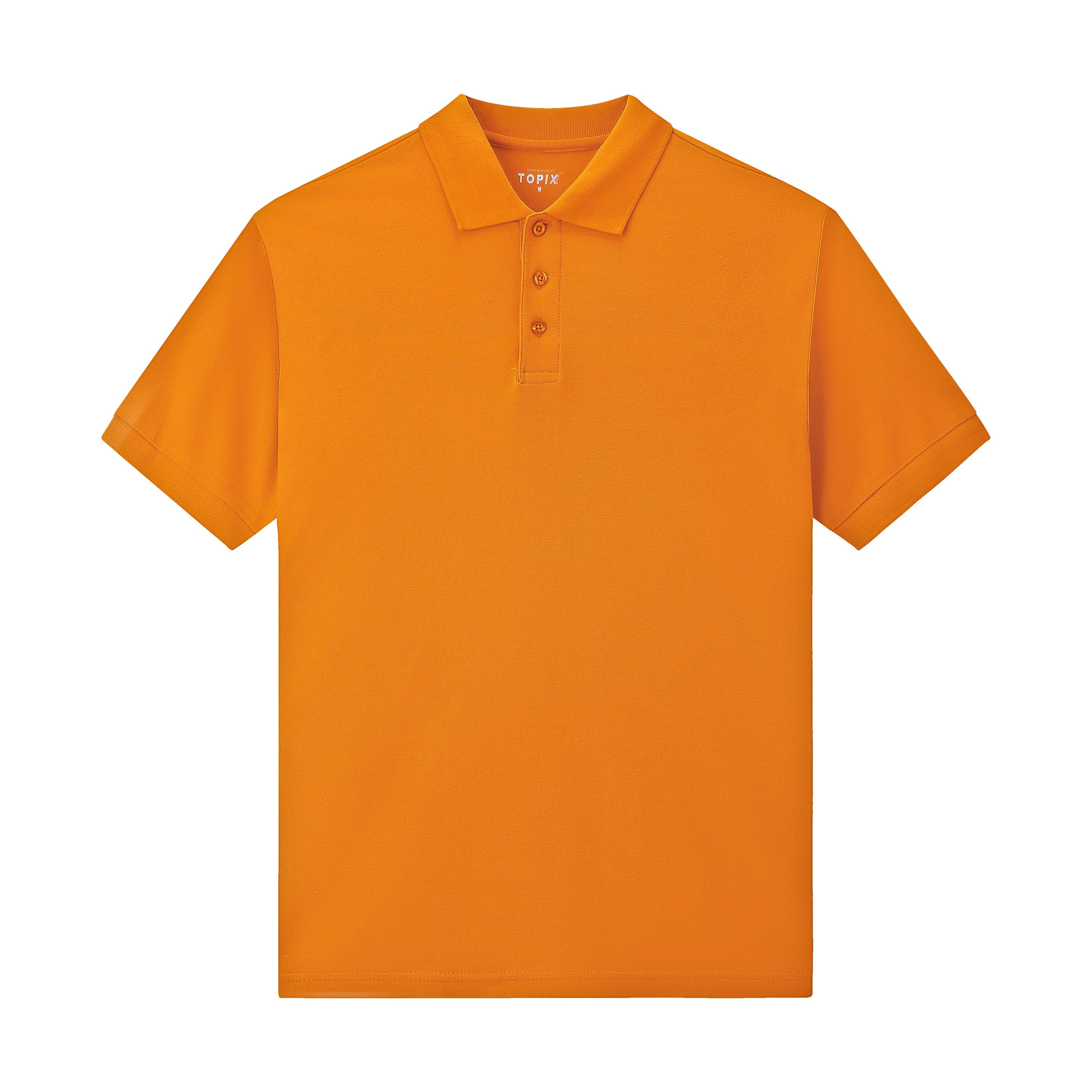 Regular 純棉珠地 Polo Shirt  橙色 ┃TPX-0021-CPB-OR3