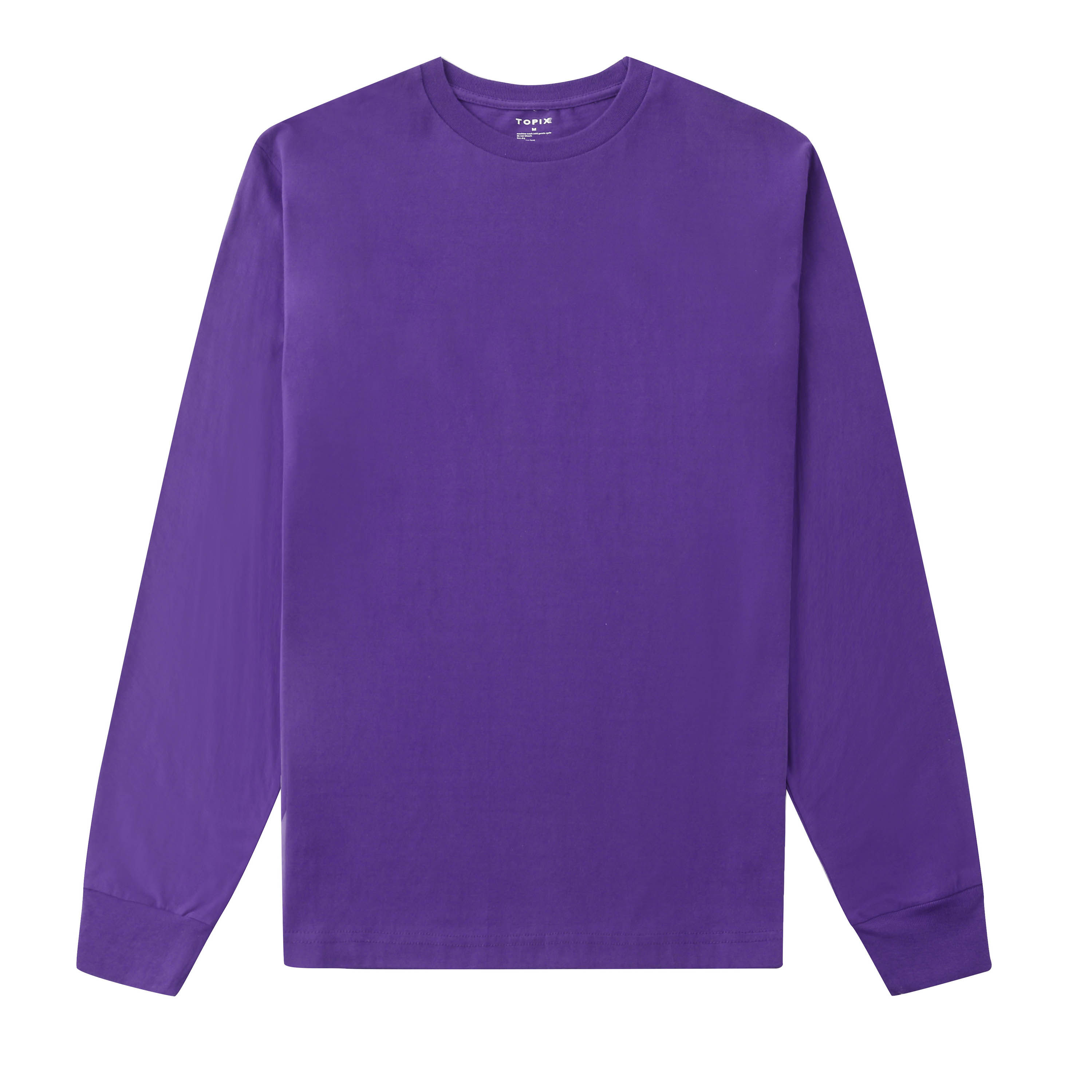 Life 長袖羅紋袖咀純棉 Tee 紫色┃TPX-0020-CLRY-PL2