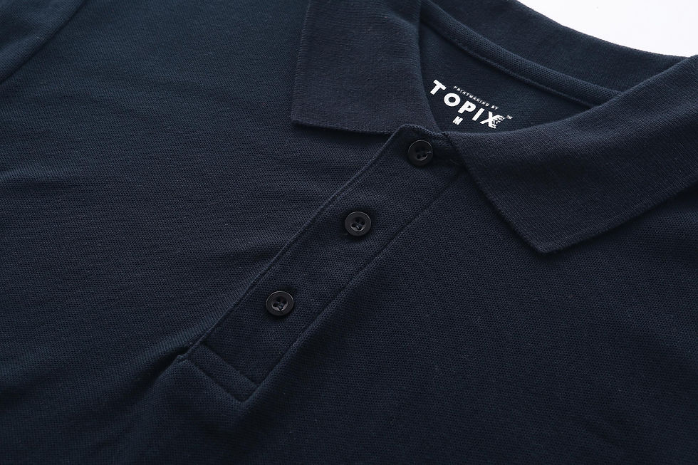 縮圖：Regular 純棉珠地 Polo Shirt 黛藍色 ┃TPX-0021-CPB-BL7