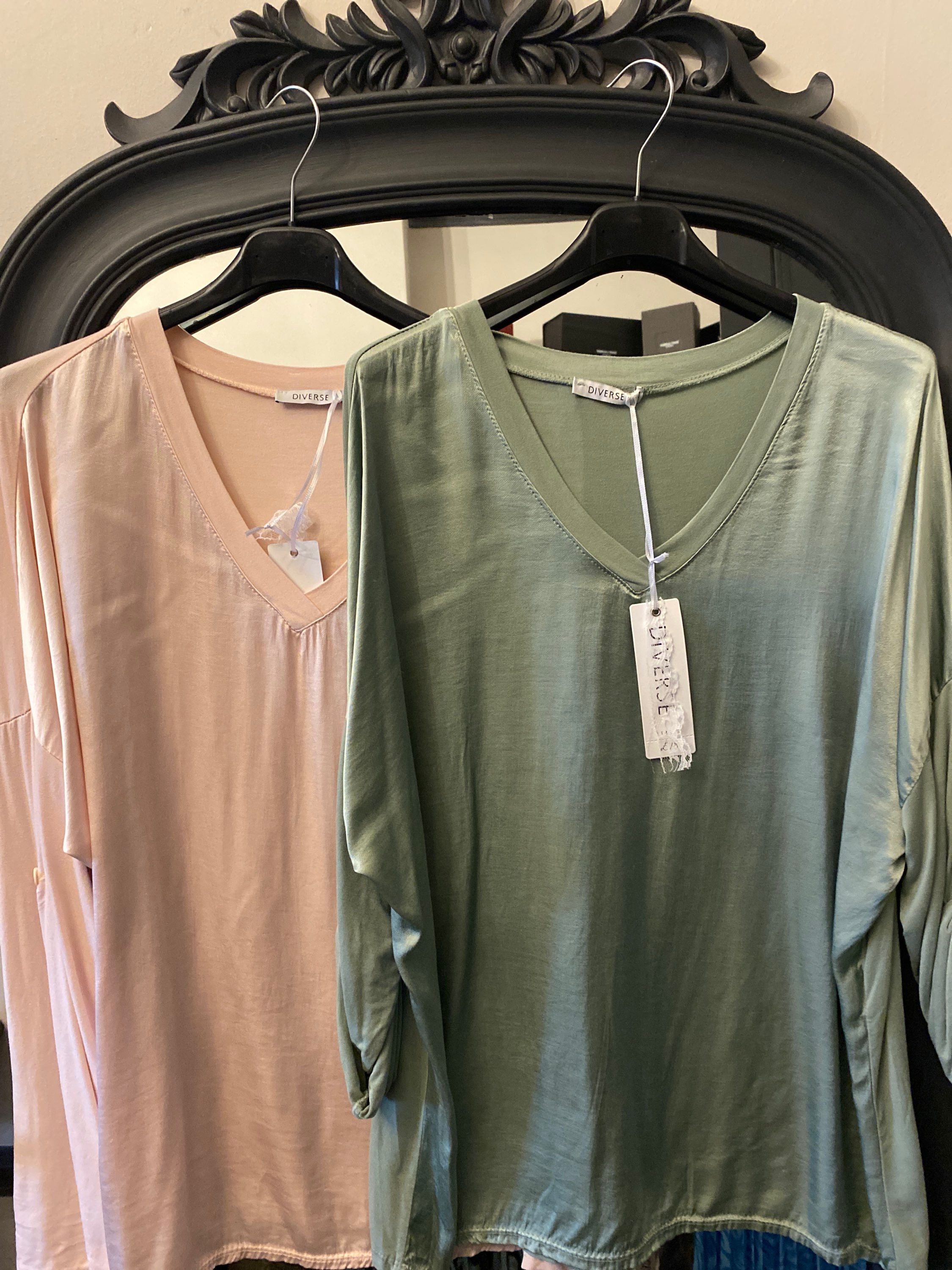 Satin front top 