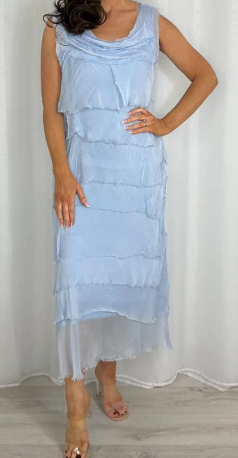 Thumbnail: Silk tiered dress