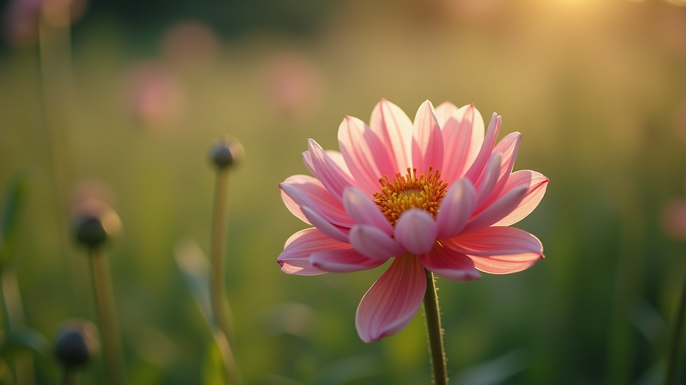 Close-up view of a vibrant flower blooming in a garden