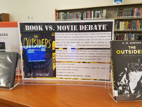 Book vs. Movie: The Outsiders - October 13