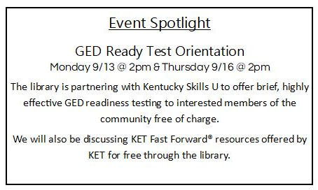 GED Readiness Testing Begins Sept. 13