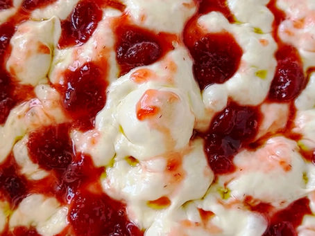 Φοκάτσια με μαρμελάδα φράουλα