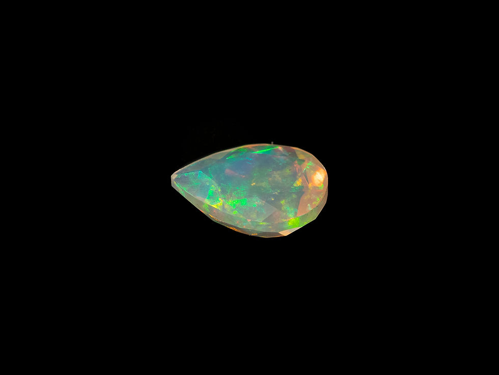 Miniatura: Piedra preciosa Ópalo Etíope multicolor facetado 1 ct