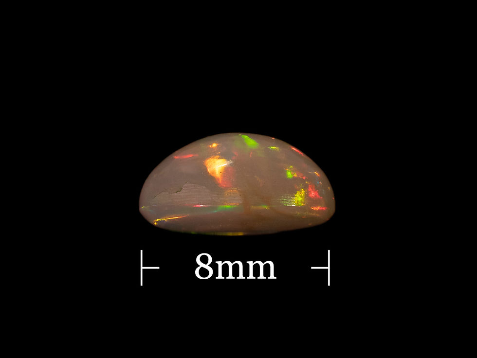 Thumbnail: Fotografía Ópalo Etiopía destellos multicolor con medidas