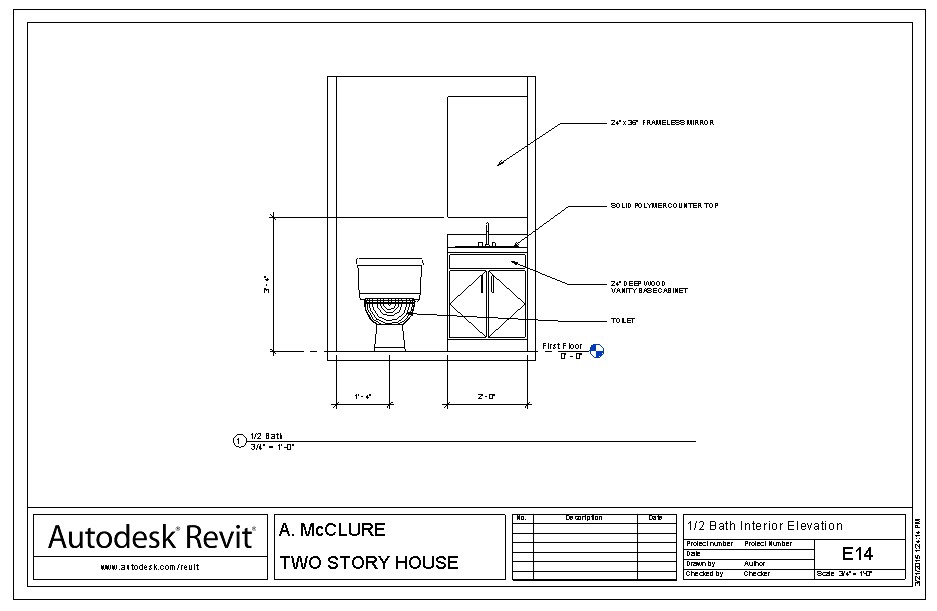 Revit Two Story House Ughs Architecture