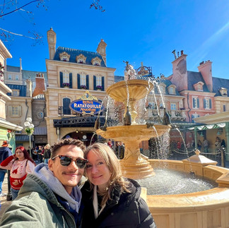Mother and son, France, Epcot, Disney 