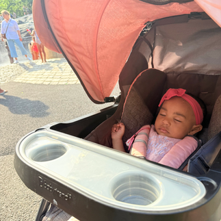 Baby in NYC sleeping in stroller