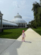 Toddler explores the NYBG