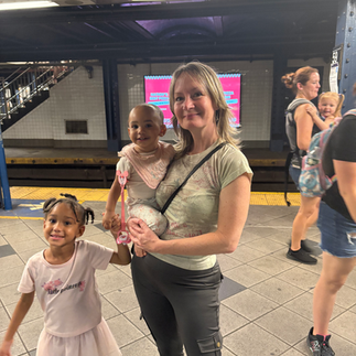 Grandma takes kids through the subway NYC