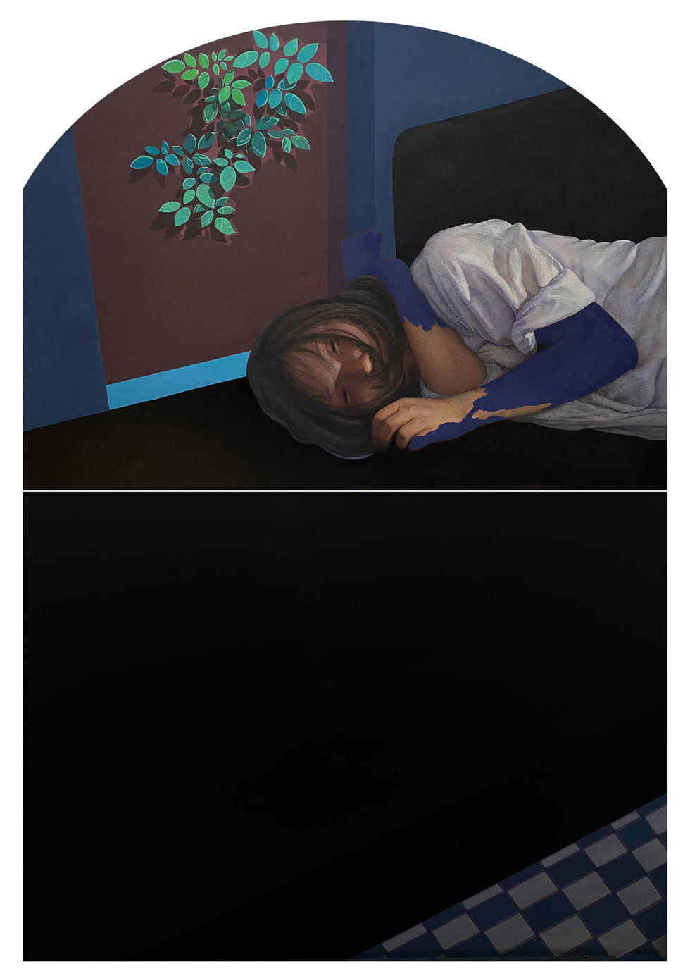 梦与惺忪96#141cm纸本水彩2016年 