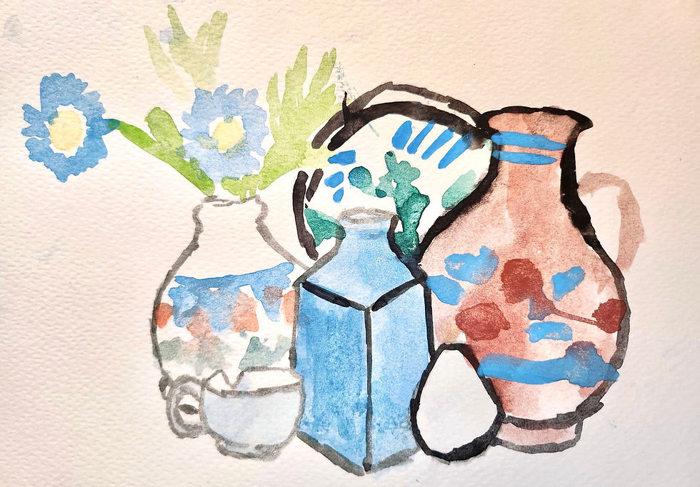 阿童的作品大胆概括、线条肯定