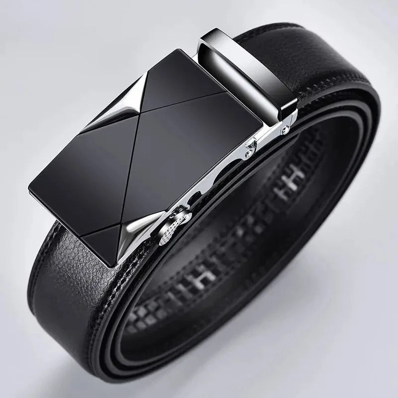 Fashion Business Men'S Belt Genuine Luxury Brand Belt Metal Buckle Belt High-Qua