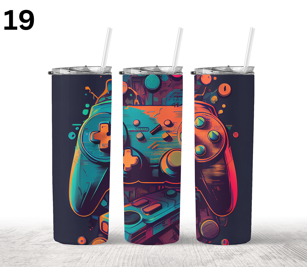 Thumbnail: 20 oz Personalize Gamer tumbler's