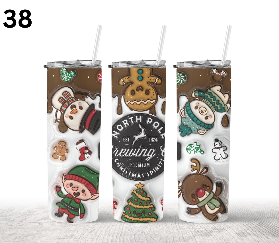 Thumbnail: 20 oz Personalize Christmas tumbler's