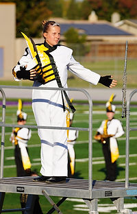 drum major on field (PC: J. Kim)