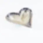Brushed Silver Recycled Aluminium Heart Dish