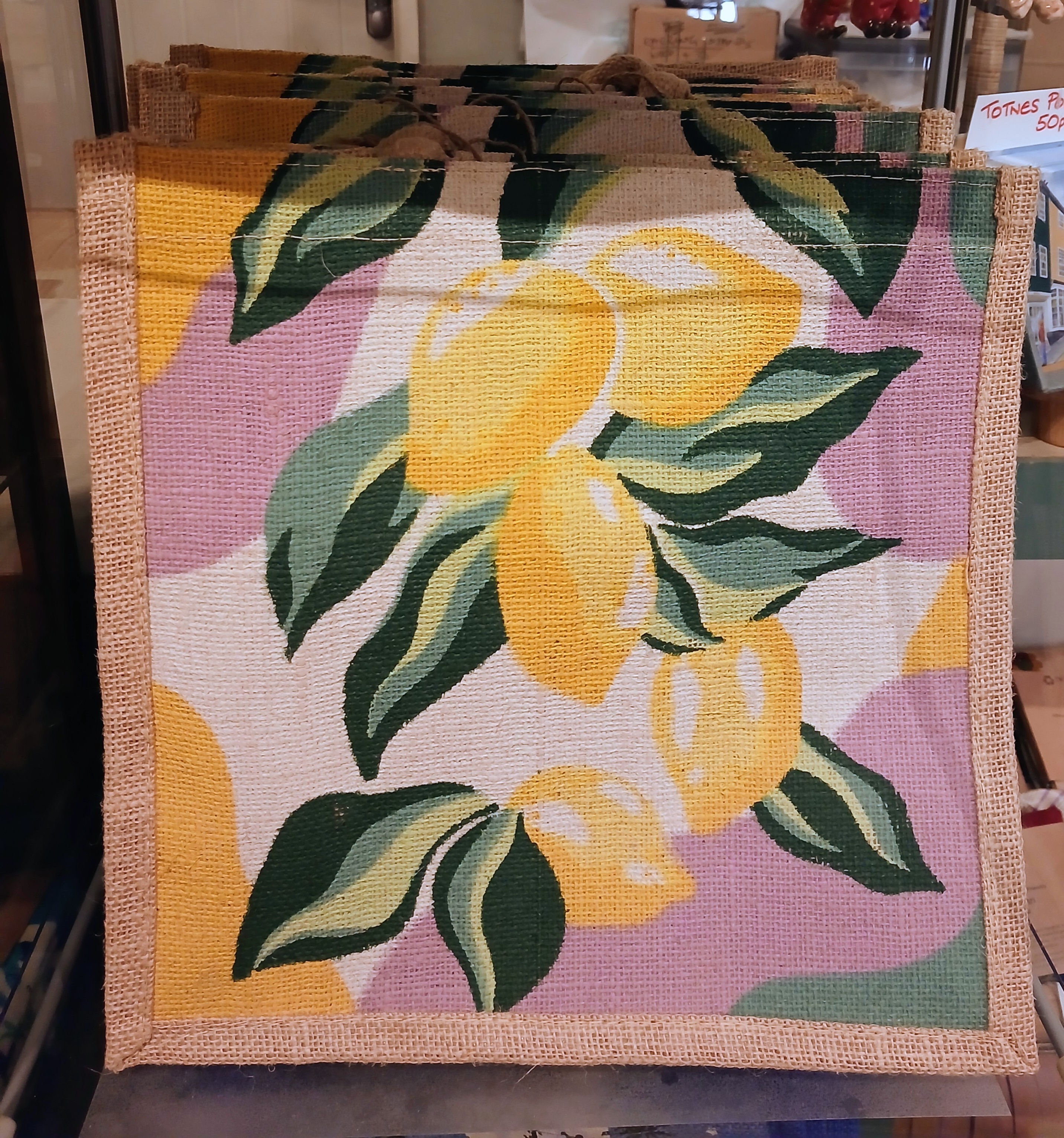 lemons jute bag