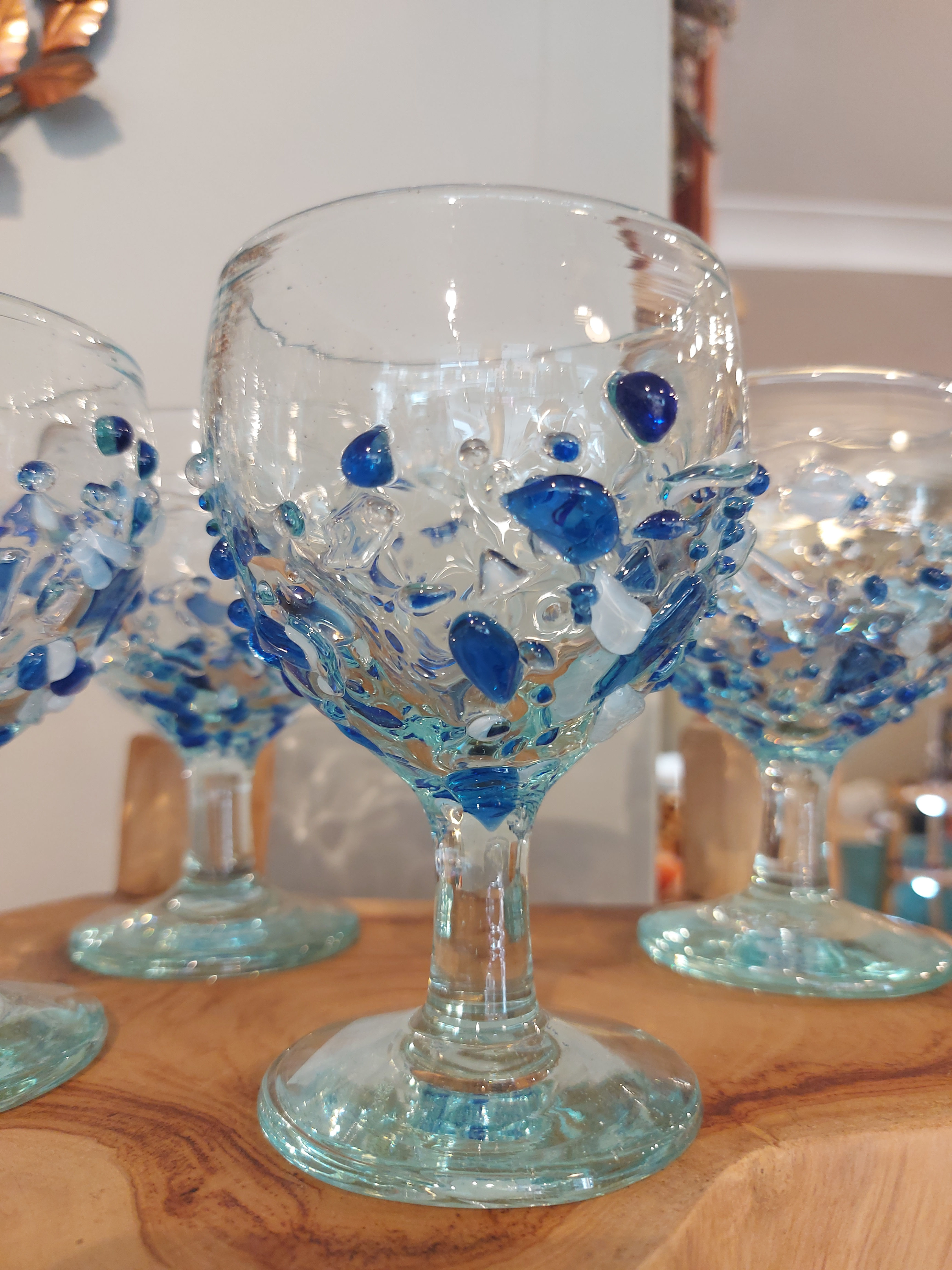 Blue Recycled Rounded Glass