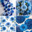 Thumbnail: Blue flower digital paper designs for print-on-demand and creative projects