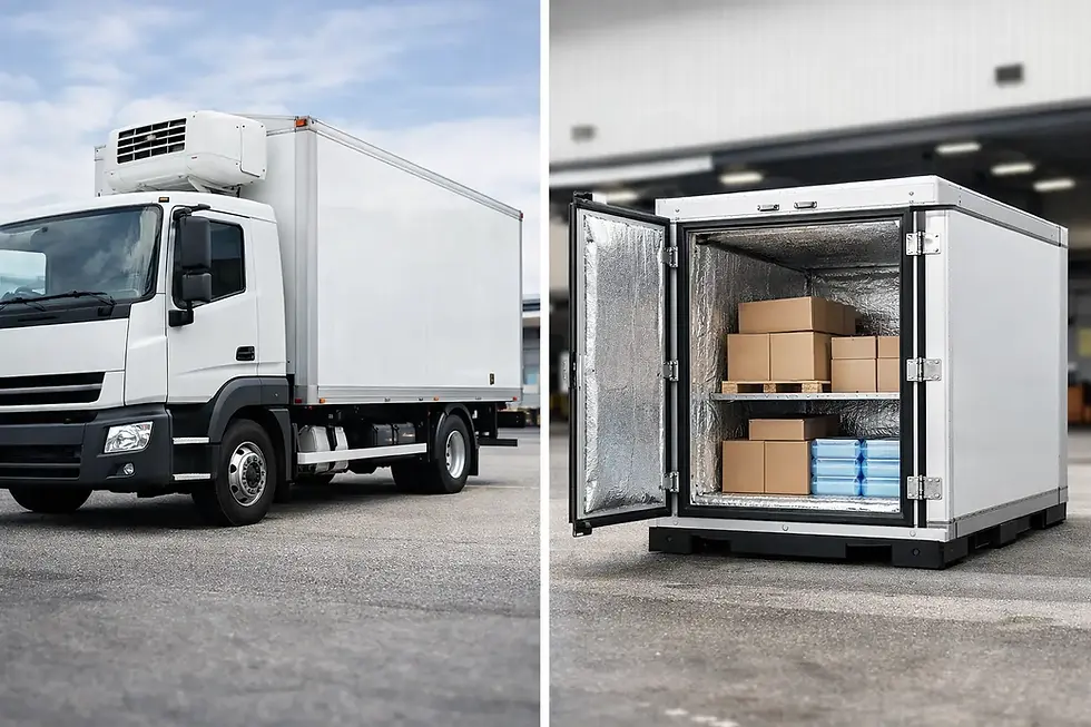 Camión refrigerado vs caja isotérmica