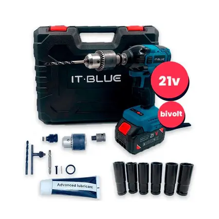Kit parafusadeira it-blue