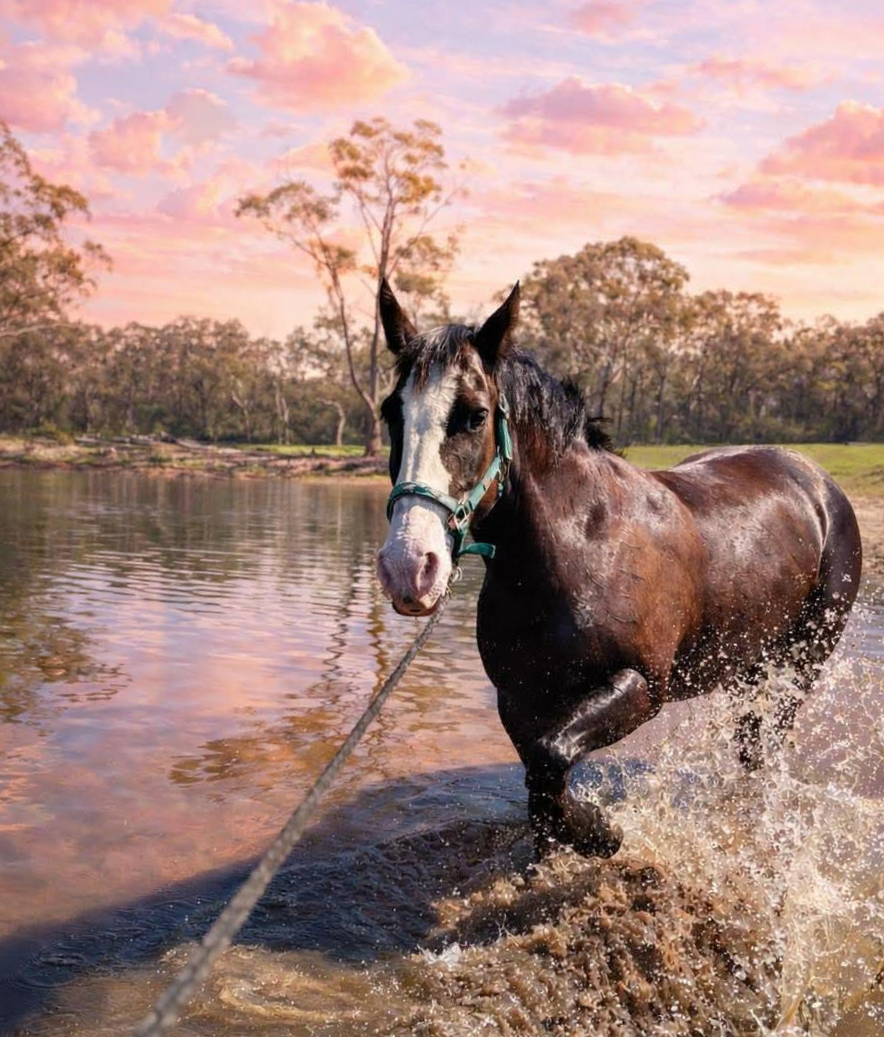 Happy and healthy horse
