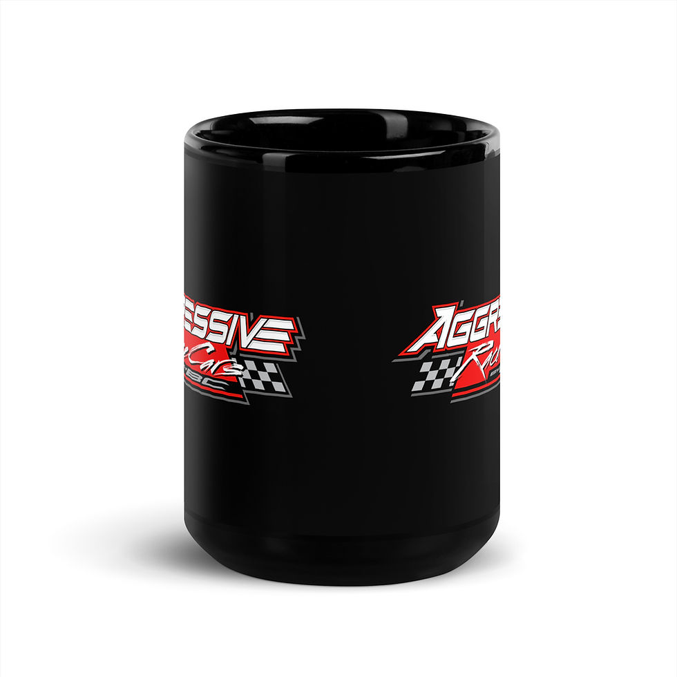 Thumbnail: Aggressive Race Cars logo Black Coffee Mug copy