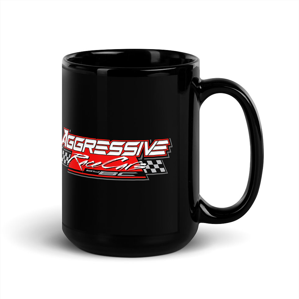 Thumbnail: Aggressive Race Cars logo Black Coffee Mug copy