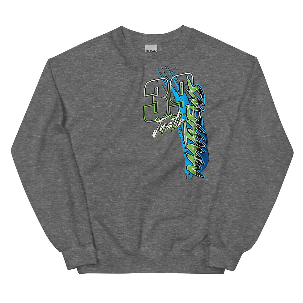 Thumbnail: Justin Mathews 2 car Crew Neck Sweatshirt