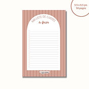 Bloc-note - Ma liste de choses à faire (Line Art-Agenda)