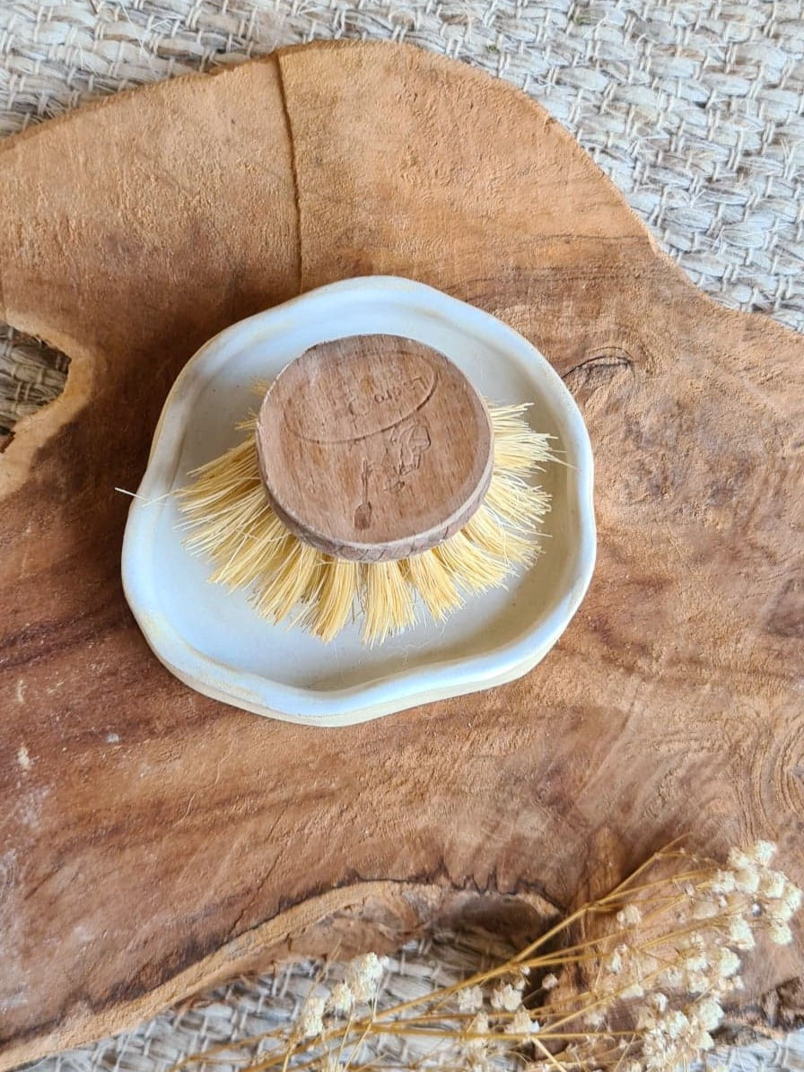 Miniature : Porte-savon organique, blanc et beige