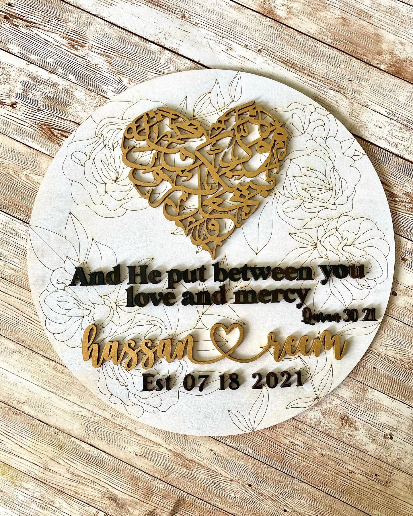 Couple's Names Wood Sign