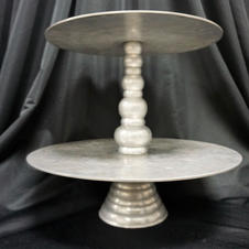 Silver 2-Tiered Stand
