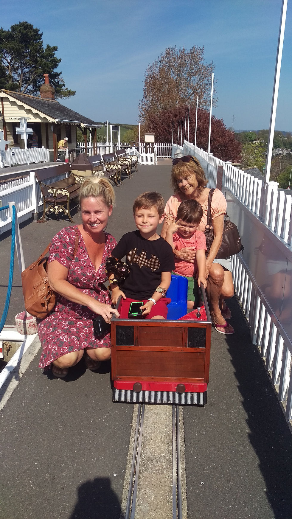 George, Vikki, Nan and William Visiting the Pecorama in Beer, East Devon