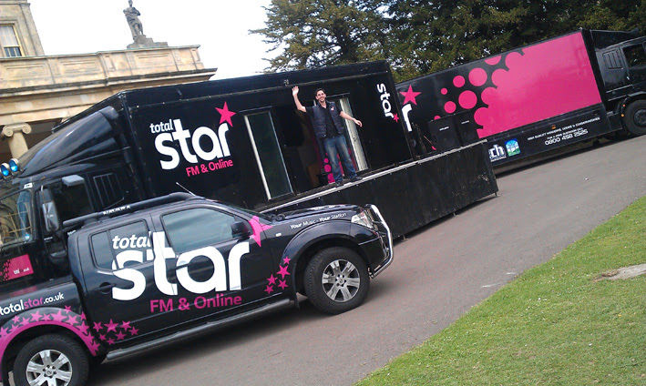 Brett Orchards Total Star Radio Two Roadhsow Trucks and PickUp